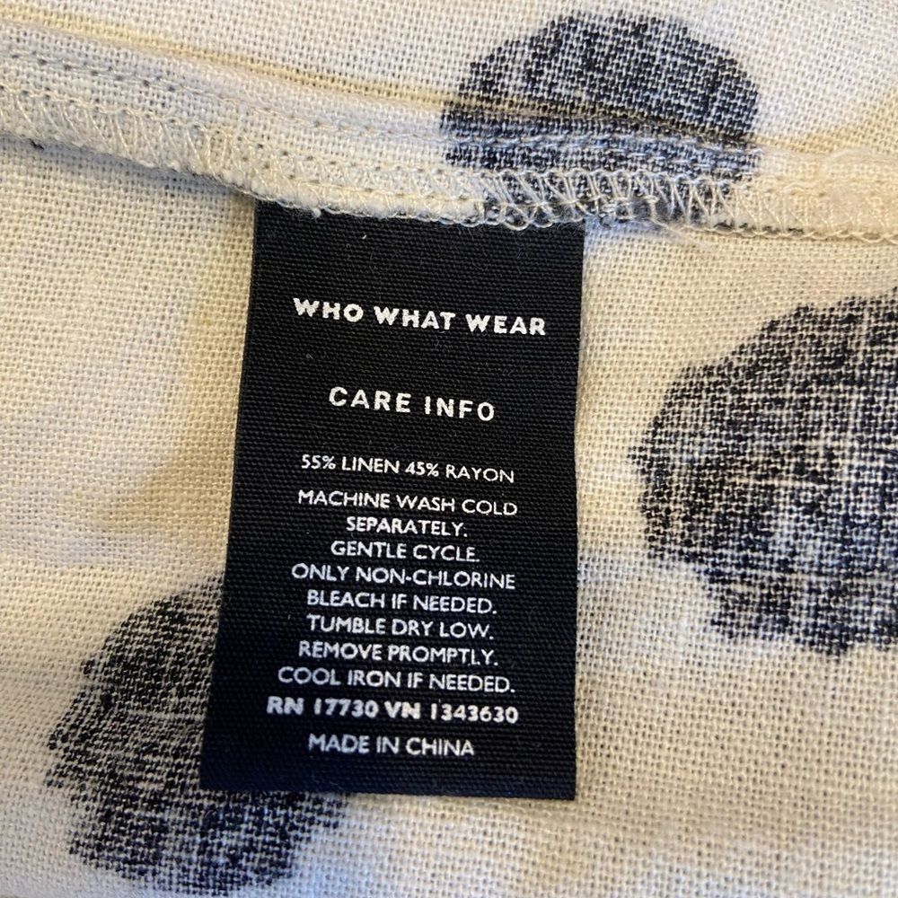 Who What Wear NWOT Black and Cream Polka Dot Maxi Dress S - Picture 7 of 7